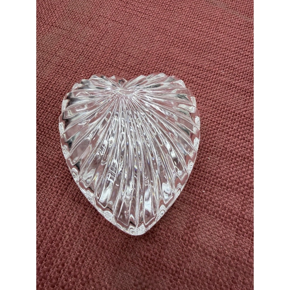 Vintage Heart RCR Royal Crystal‎ Rock Italy Glass Trinket Jewelry Valentines Box